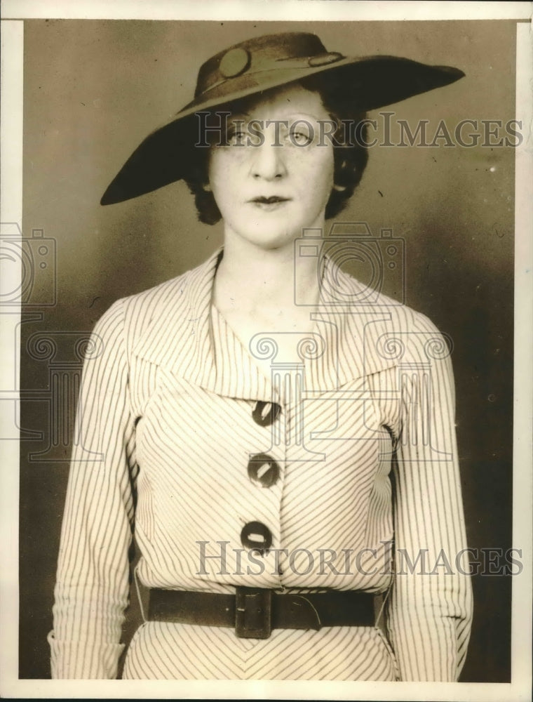 1935 Press Photo Mrs.Natalie Colby questioned on Burglary in Sutton Place