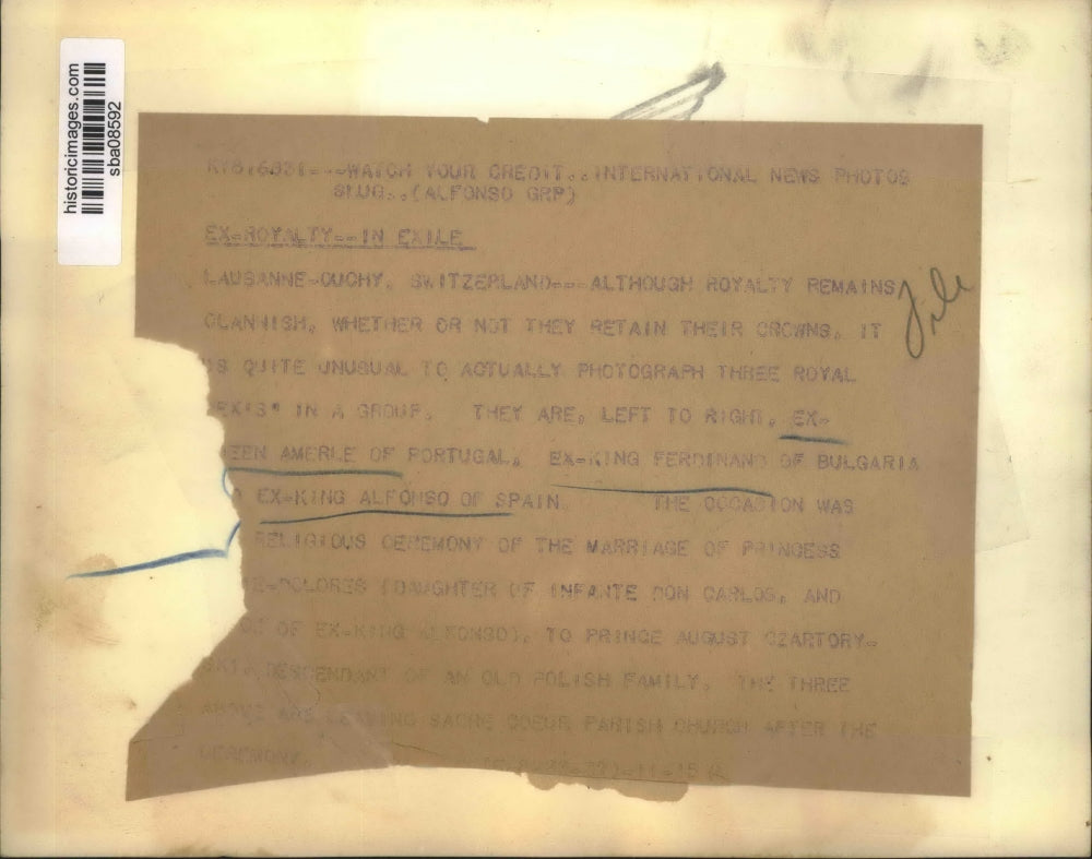 Press Photo Former Royalties attend Princess Dolores' wedding ceremony