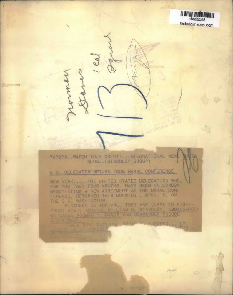 1950 Press Photo U.S Delegation Negotiate Agreement from Naval Conference