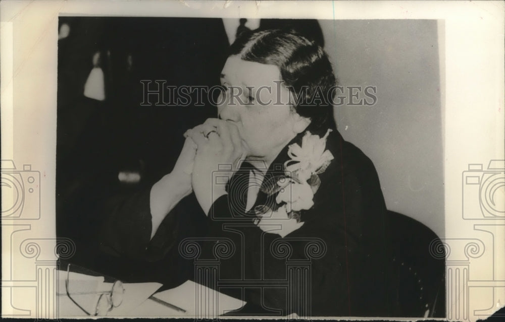 Press Photo Hattie Caraway seen in a concerned expression - sba09793