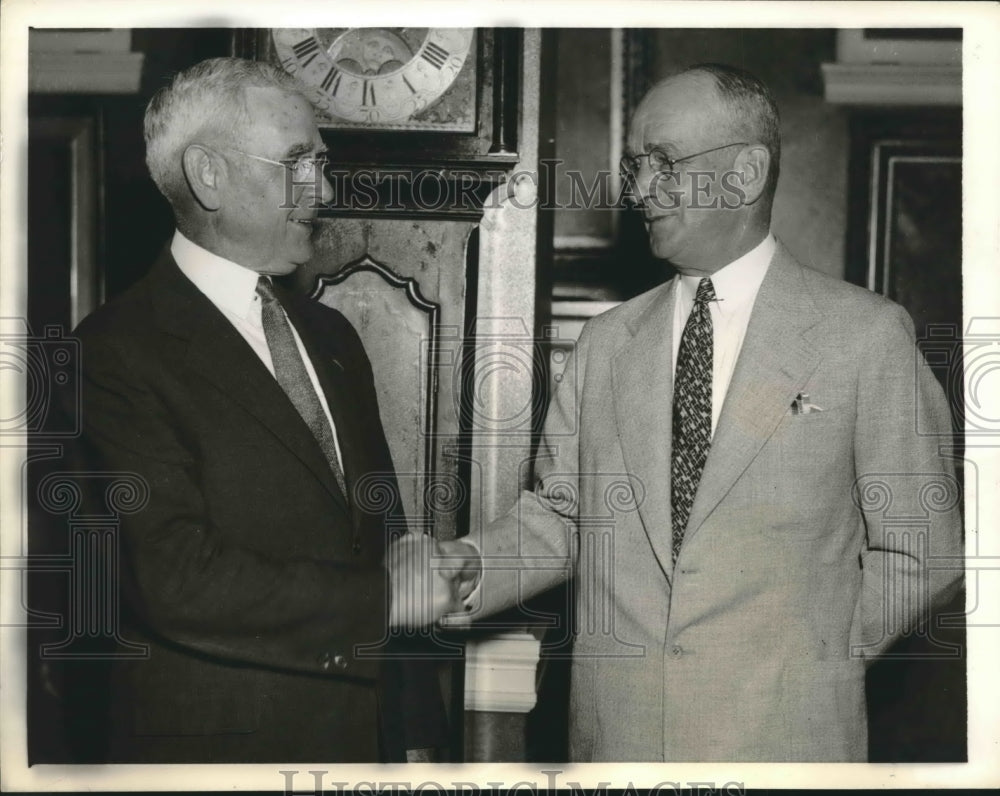 1936 Press Photo Naval Chief Adm.William H.Standley and Vice Adm. Jafy Hepburn