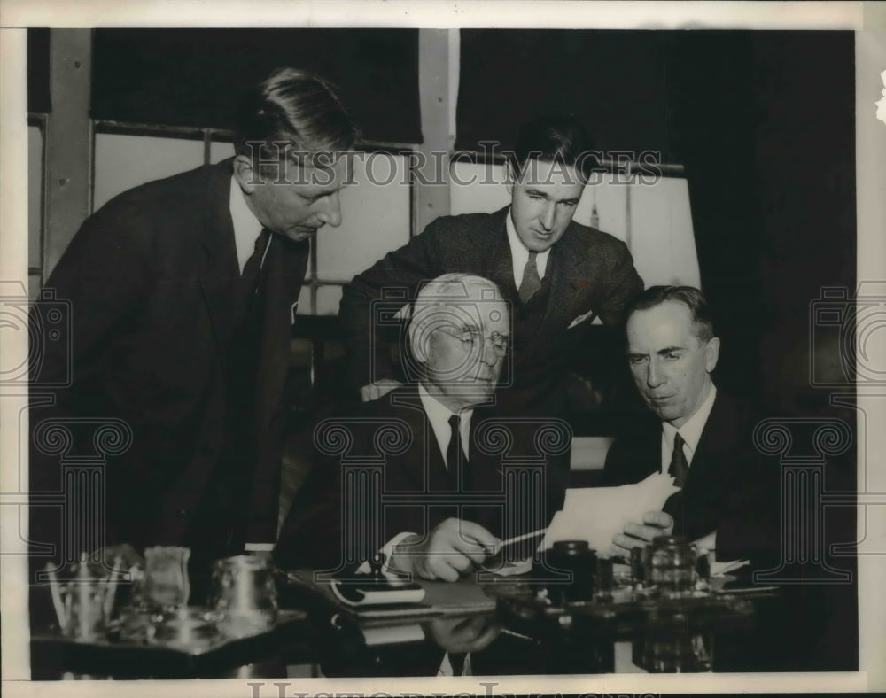 1935 Press Photo Adm. William Standley and Officers to London Naval Conference