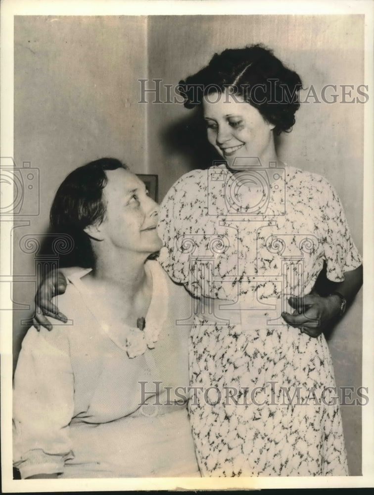 1936 Press Photo Mrs Daniel L Pittman & Louise Mabeline Pittman in Atlanta GA