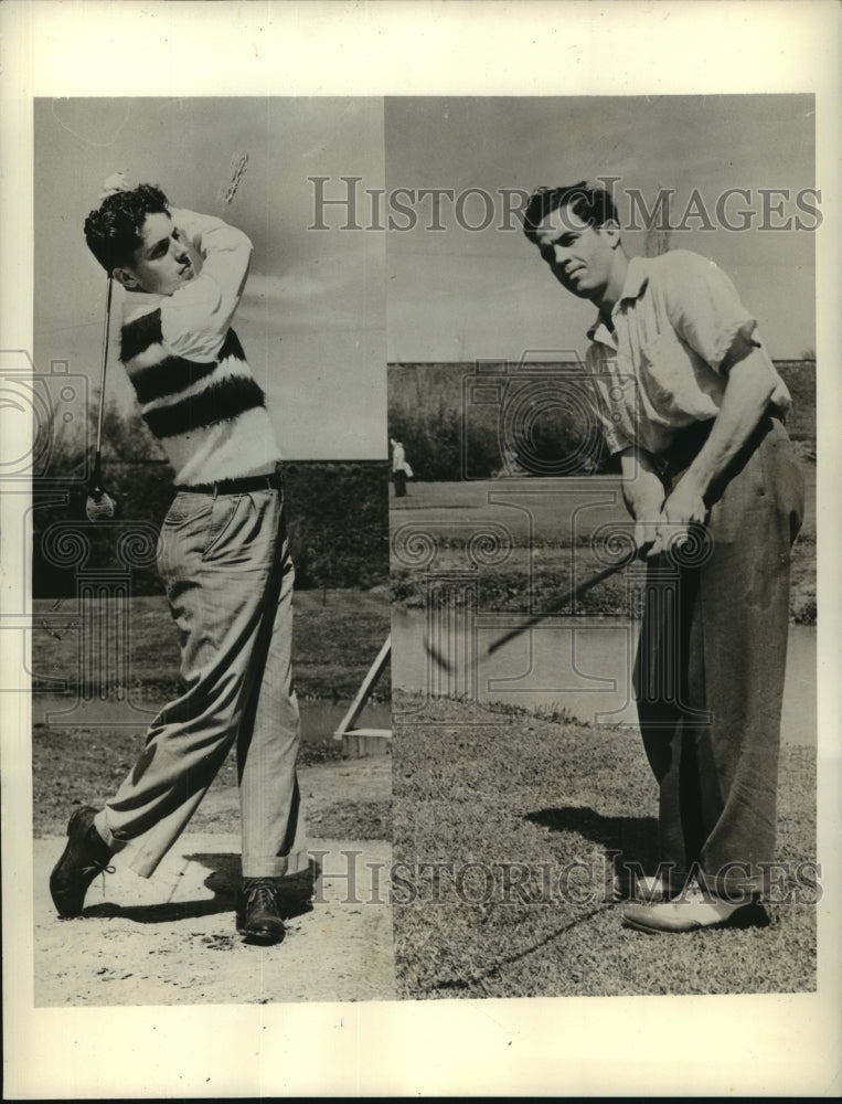 1940 Press Photo Bert McDowell, Henry Castillo, golfers at Intercollegiate Golf- Historic Images