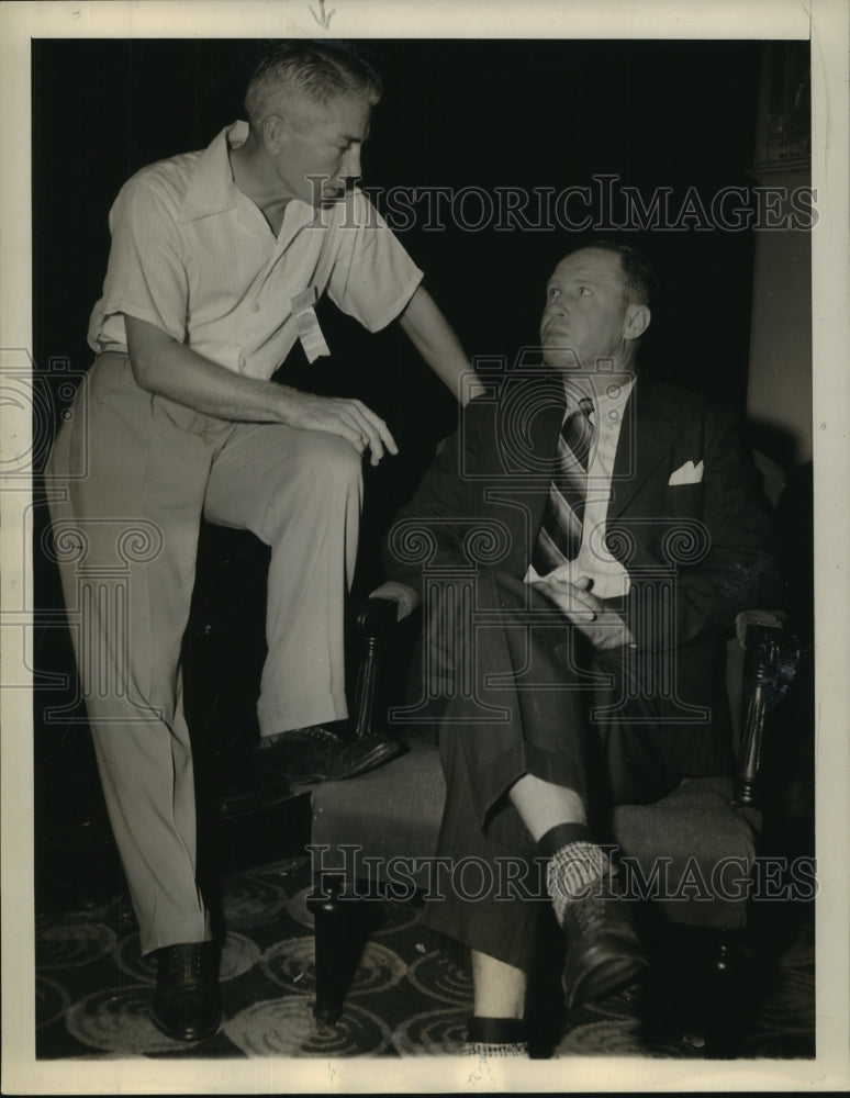 1943 Press Photo W.C.O. Harris & Harris Stiteler Coaches of Amon-Carter High