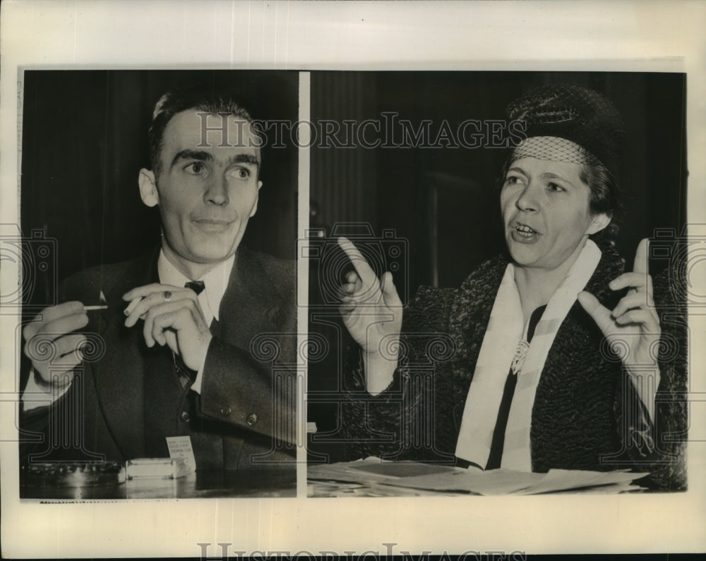 1939 Press Photo William G. Ryan & Mrs. Ryan During Dies Committee Investigation