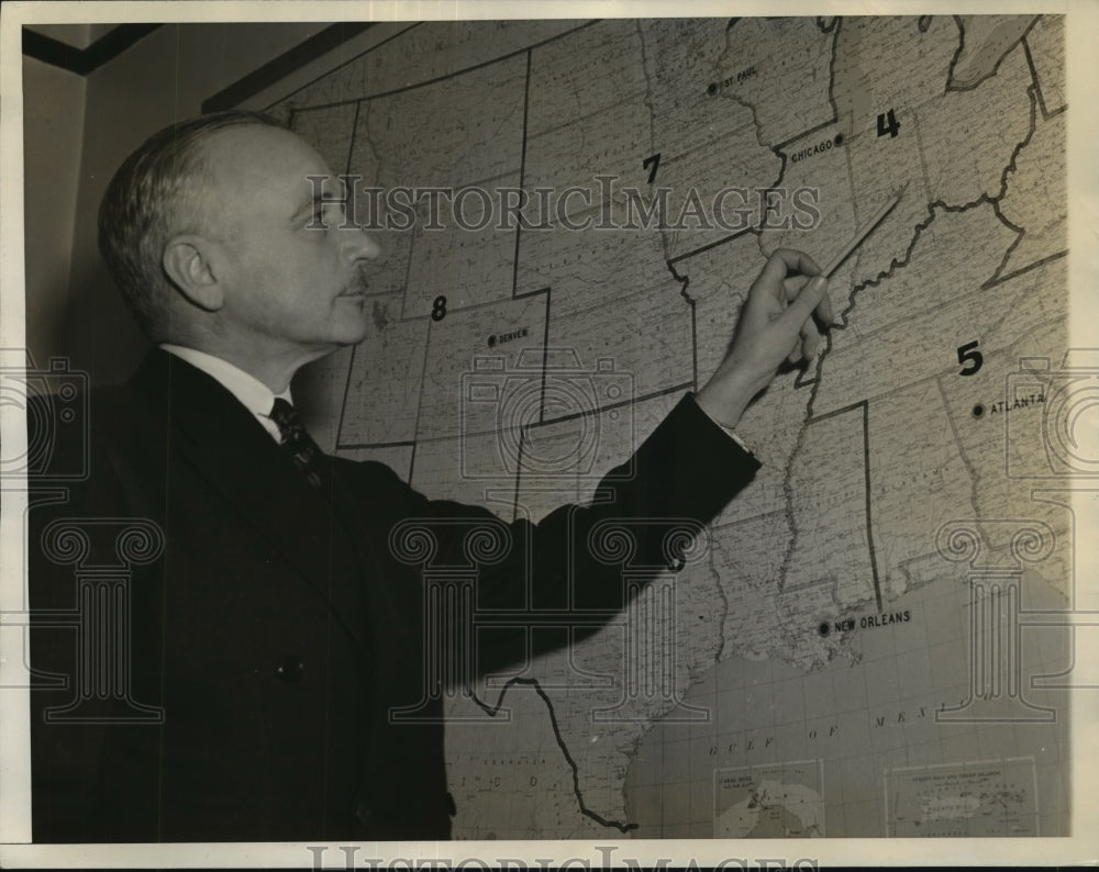 1939 Press Photo Colonel FC Harrington Federal Works administrator - sba10354