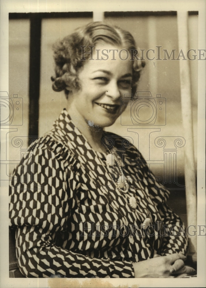 1933 Press Photo Mrs Jesse L Livermore, Former Harriet M Noble - sba10409