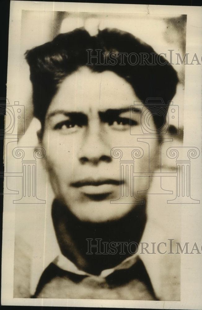 1938 Press Photo Frank Salazar arrested for alleged murder of a farm couple- Historic Images