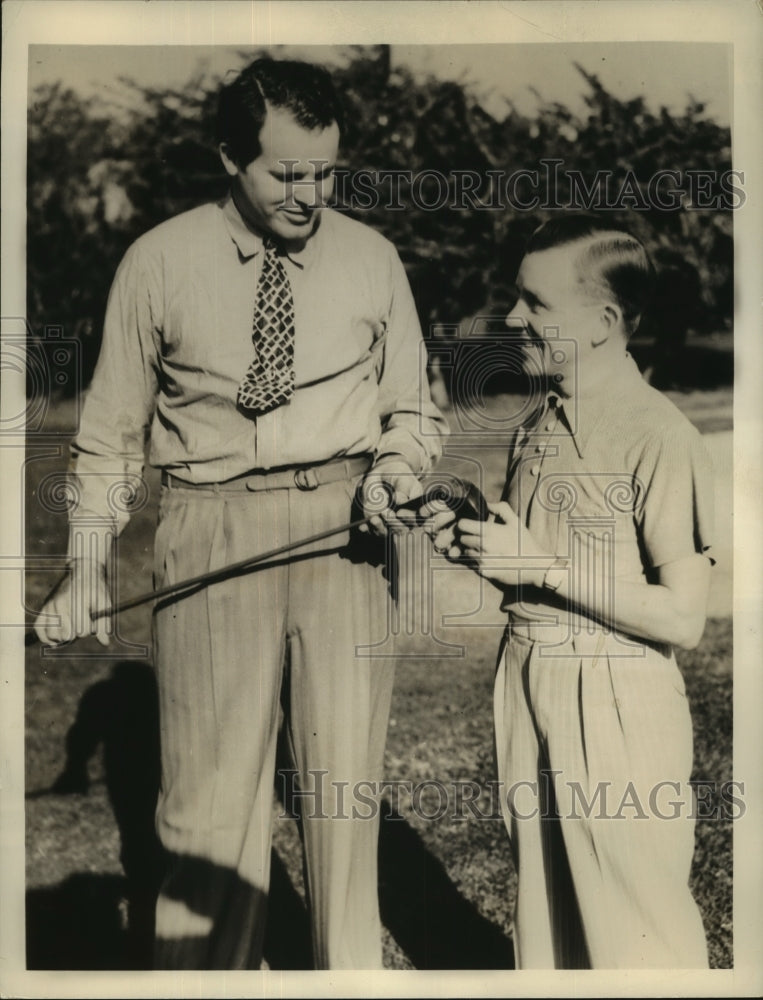 1938 Press Photo Charley Kurtsinger, jockey and golf champion, Ralph Guldahl- Historic Images