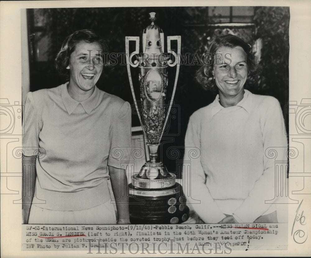 1948 Press Photo Helen Sigel & Grace Lenczyk Finalist in USGA Championship