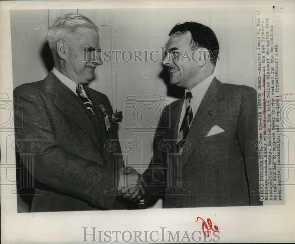 1948 Press Photo Senator James Kem decided to support Governor Thomas Dewey