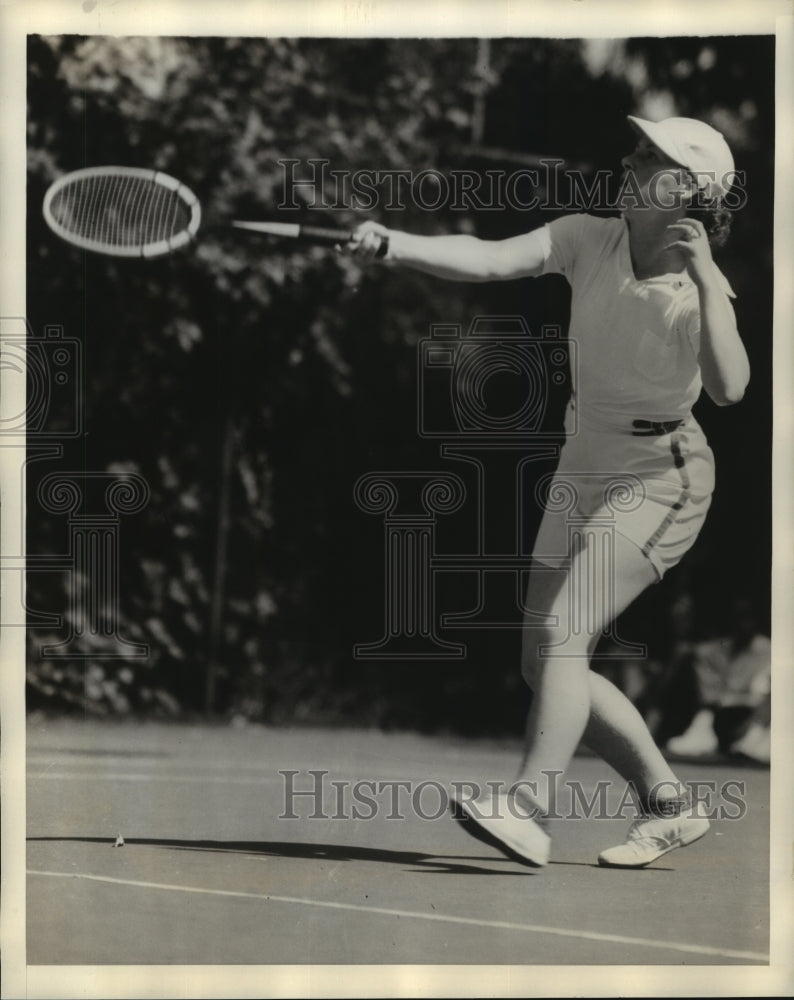 1937 Press Photo Florence Maxwell joins the Hearst Grand Tennis Championship