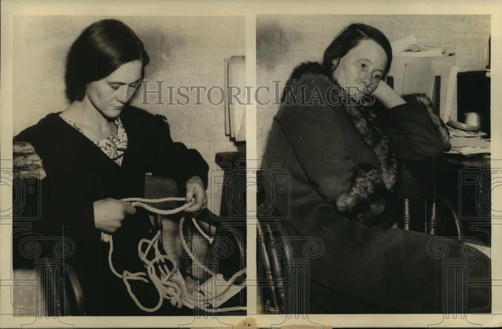 1936 Press Photo Mrs Mary Taylor wife of Otha Taylor &amp; her mom Mrs M Beard- Historic Images