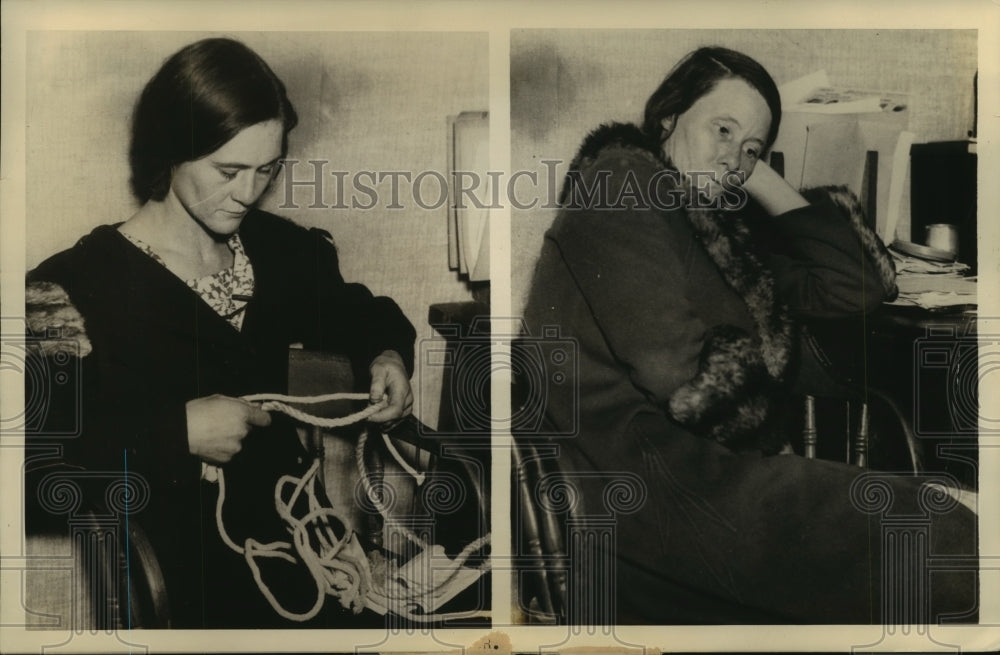 1936 Press Photo Mrs Mary Taylor wife of Otha Taylor & her mom Mrs M Beard- Historic Images