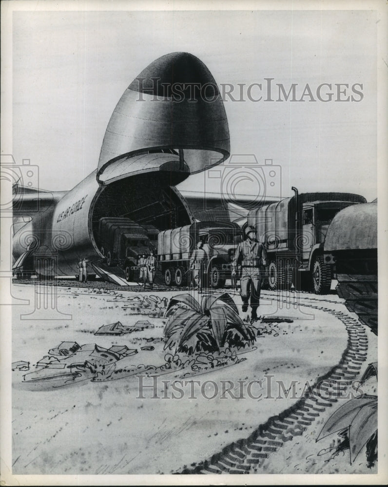 Press Photo Artist's conception of U.S. Air Force's C-5A transport plane