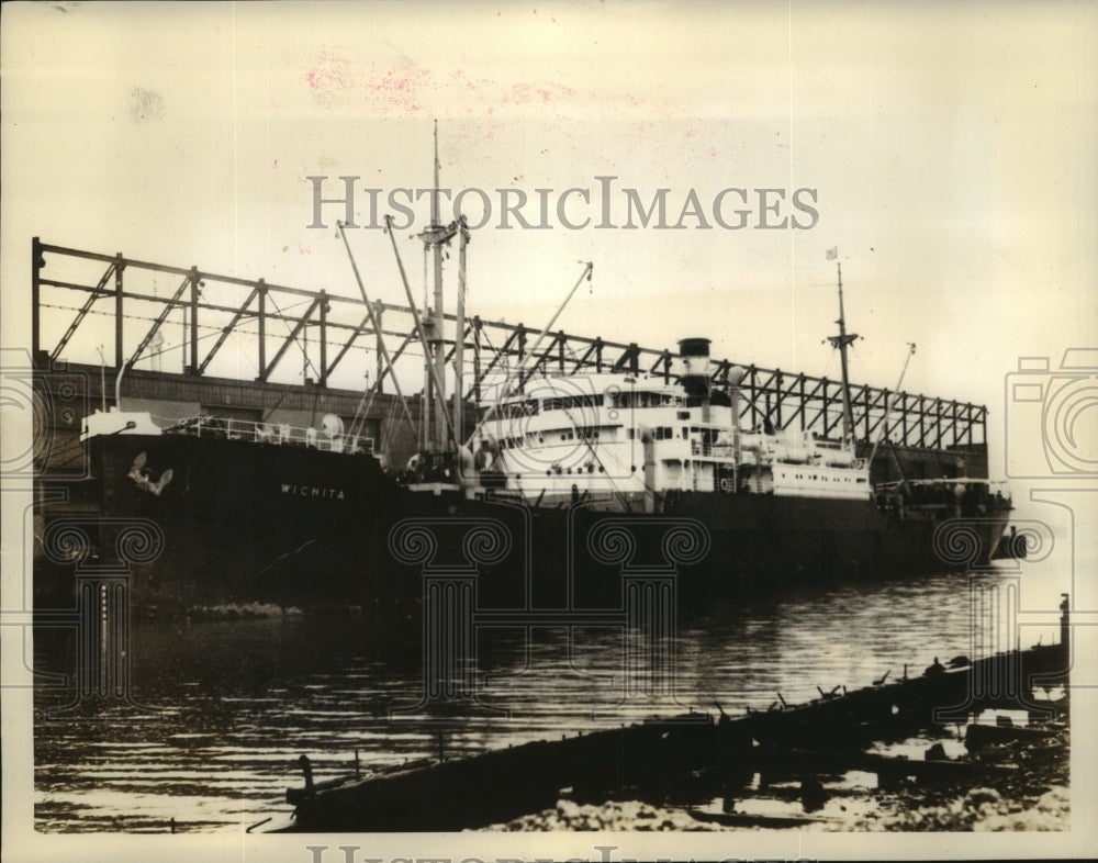 1937 Press Photo Freighter Wichita may test Japan's blockade of China Coastline