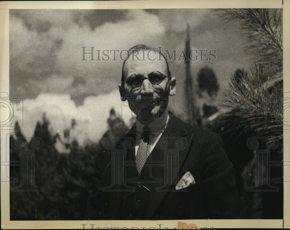 1936 Press Photo Cornelius Van H Engert US Minister to Ethiopia at Addis Ababa- Historic Images