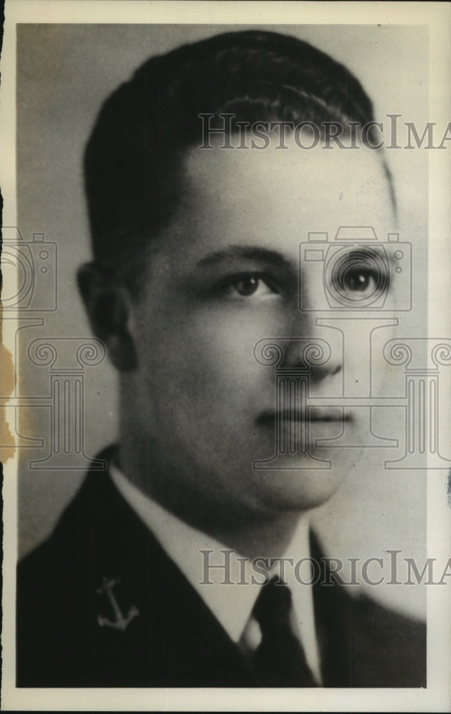 1937 Press Photo Dennis Harry Biwerse aboard the Gunboat Panay when it was sunk