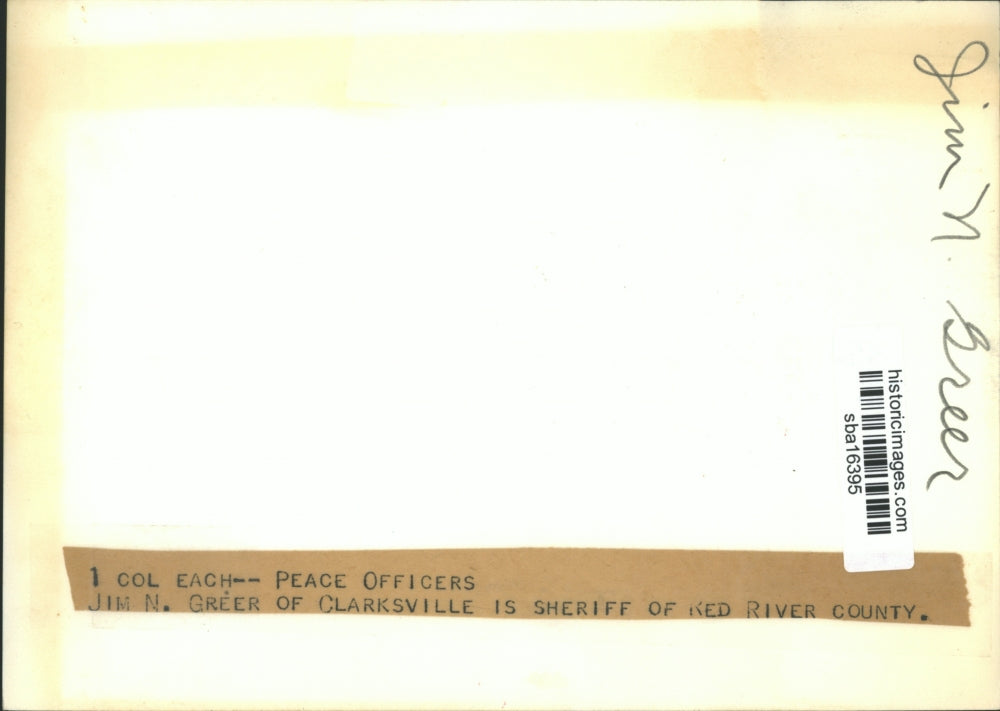 Press Photo Jim Greer of Clarksville is sheriff of red River County - sba16395