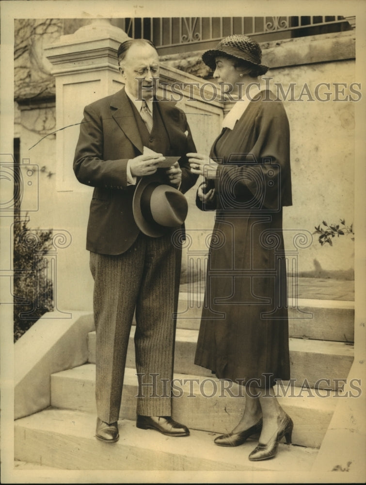 1933 Press Photo Mrs Ruth Bryan Owen new Minister to Denmark with O Wadsted