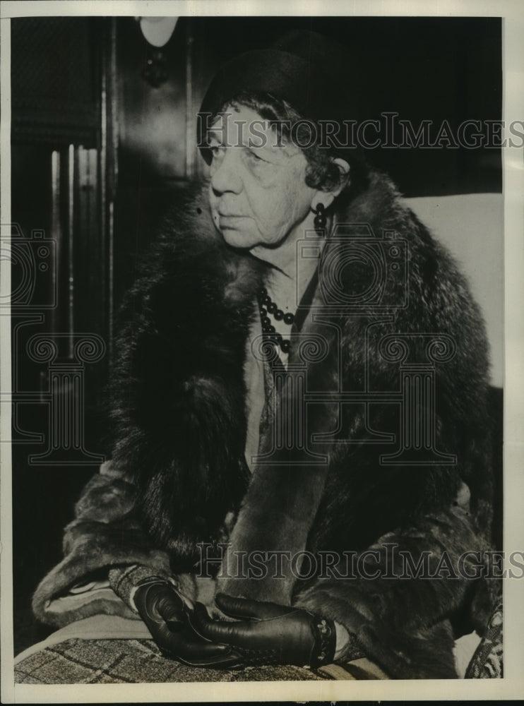 1931 Press Photo Mrs Roselle McClelland leaves Detroit for Kansas City