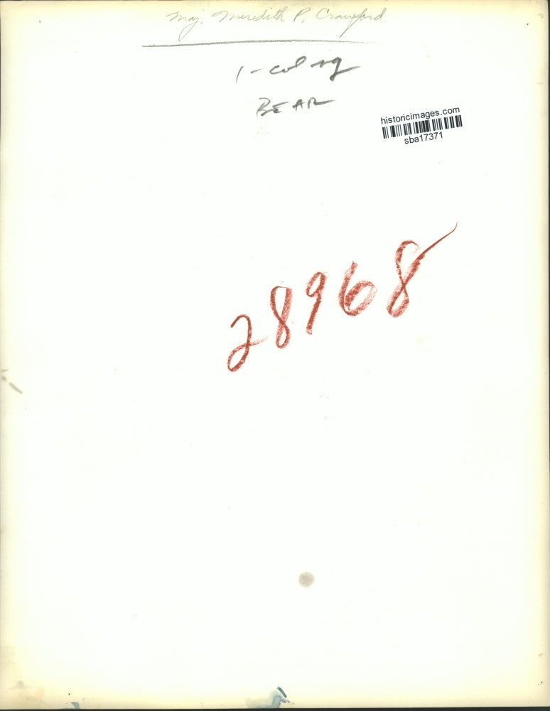 Press Photo Major Meredith P Crawford in militery uniform - sba17371