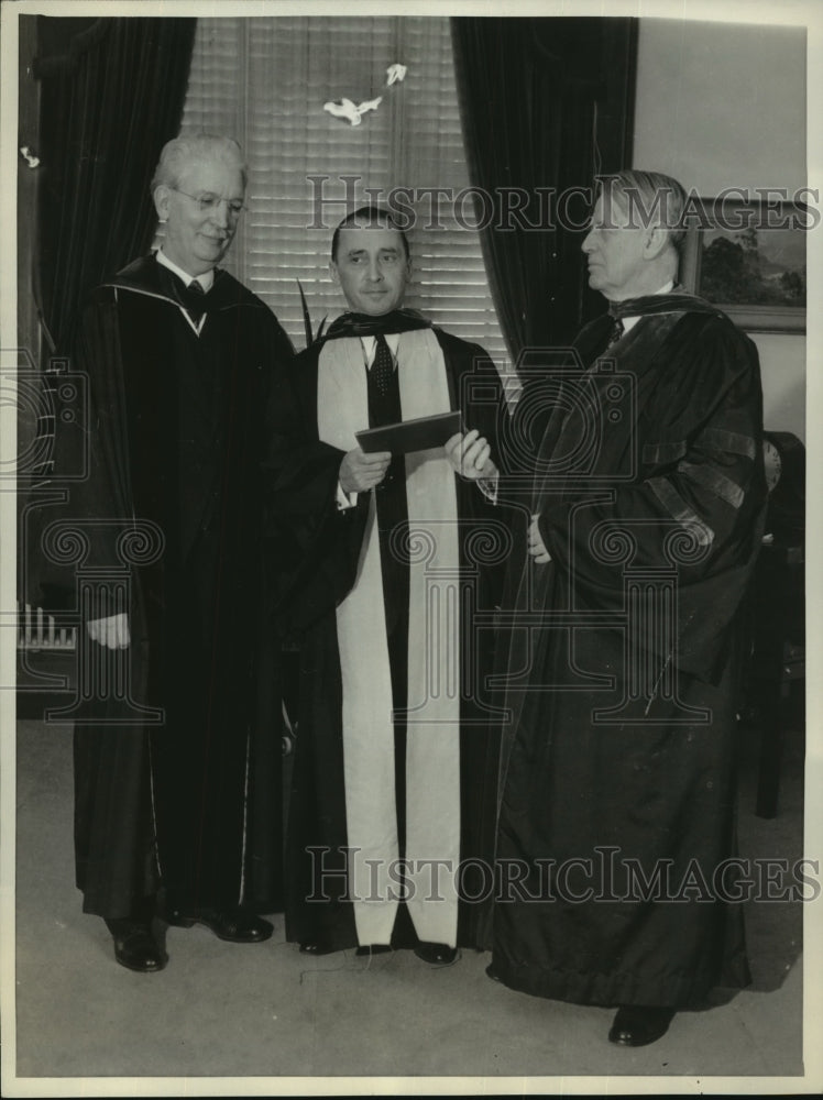 1934 Press Photo Italian ambassador to US Augusto Russo, Dr RB von KleinSmid