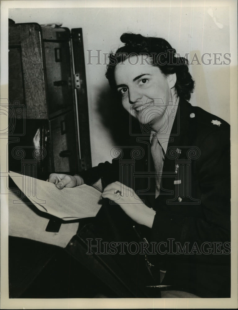 1944 Press Photo Maj Florence Jepson US Women&#39;s Army Corps in London - sba17408- Historic Images