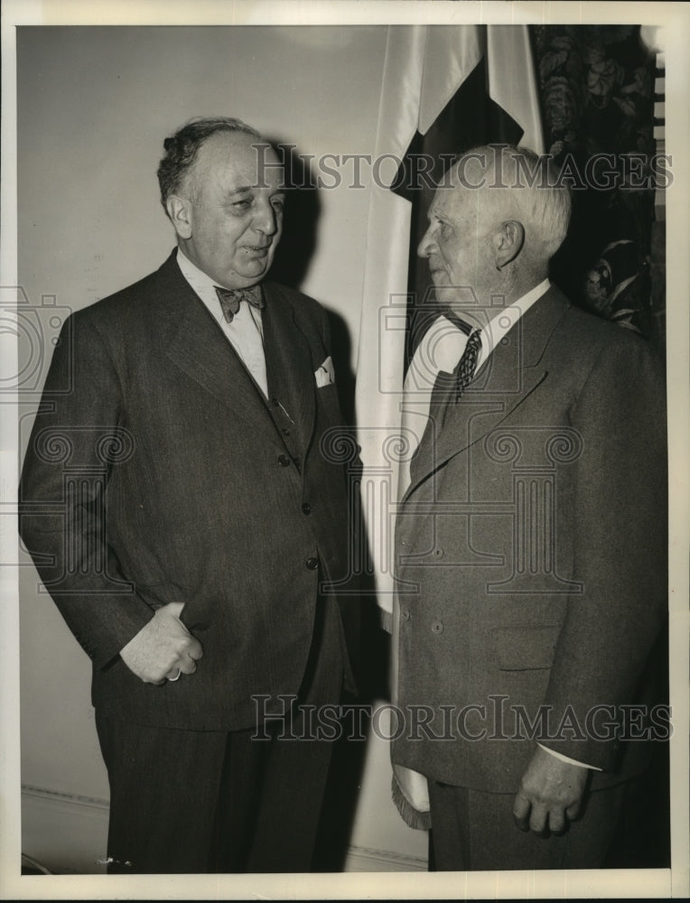 1941 Press Photo Constantin Fotitch Yugoslav Minister & N Davis of Red Cross