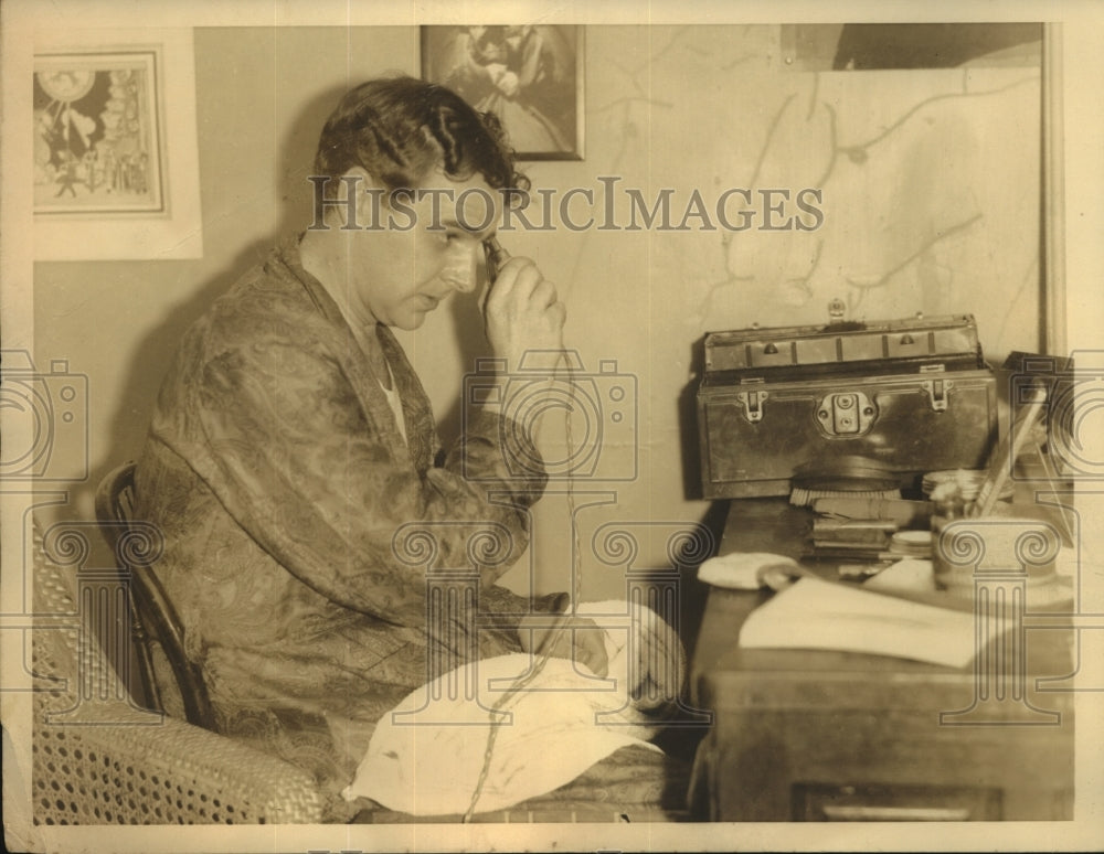 Press Photo Mr Francis Grover Cleveland at a des - sba18446