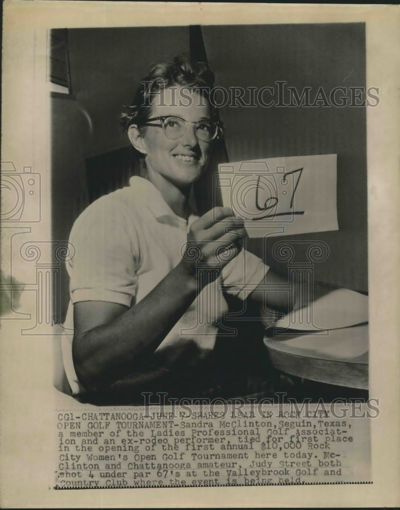 Press Photo Sandra McClinton at Rock City Women's Open golf tournament- Historic Images