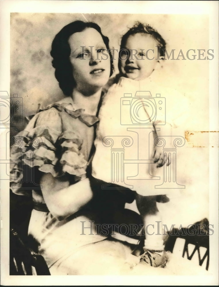 1938 Press Photo Mrs Alecia Prezee McDonald & daughter Jacqueline - sba18918