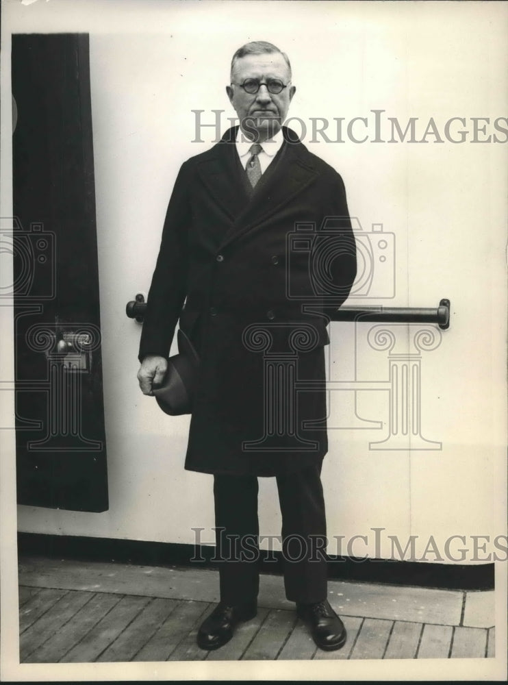 1931 Press Photo Harry Burgess Governor General of Canal Zone arrives in NY