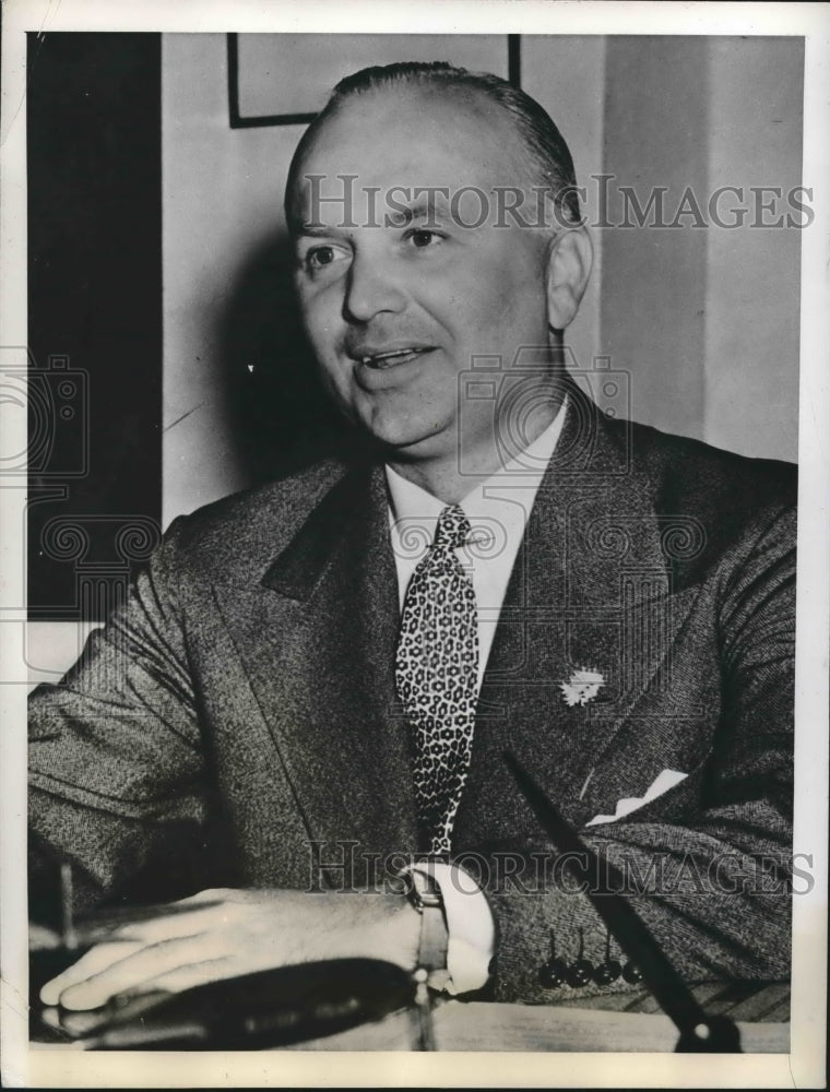 1940 Press Photo Edwin J Thomas president Goodyear Tire & Rubber Co - sba19678