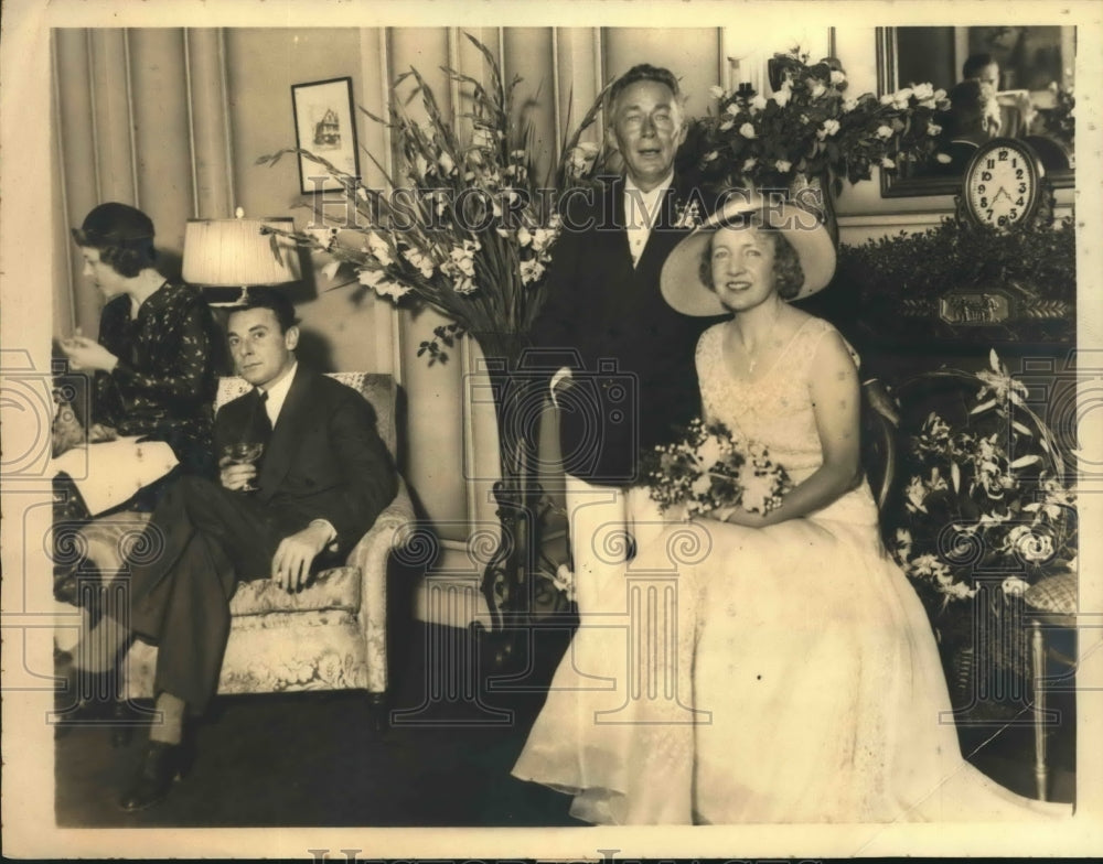 1932 Press Photo Wedding of Actress Frances Starr and Banker Robert G Donaldson