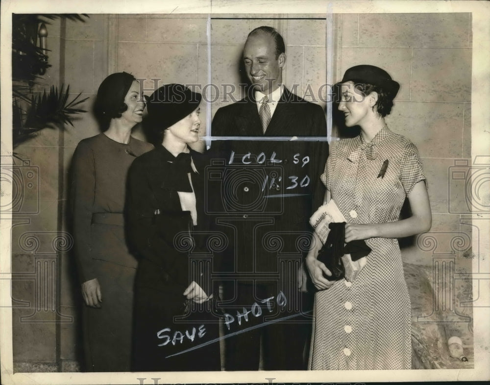 1936 Press Photo James Roosevelt, President&#39;s son, Attends Political Parley- Historic Images