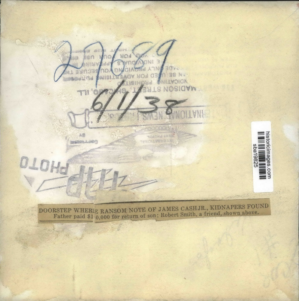 1938 Press Photo Doorstep of home where kidnap ransom note found - sba19825