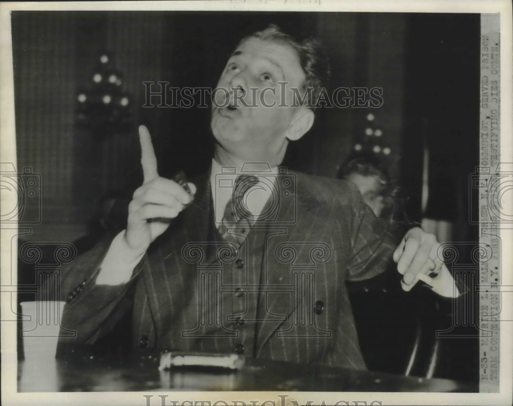 1939 Press Photo Maurice L.Malkin N.Y.Communist testified before Dies Committee