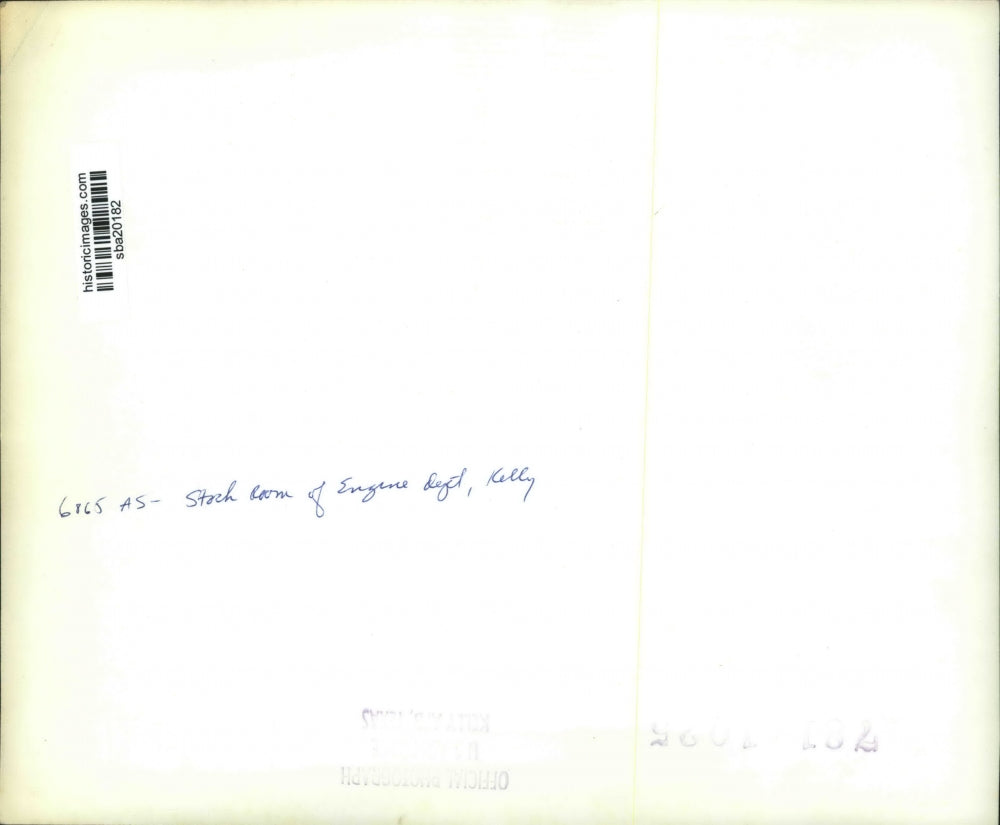 Press Photo Stock room of Engine Department at Kelly Air Base - sba20182