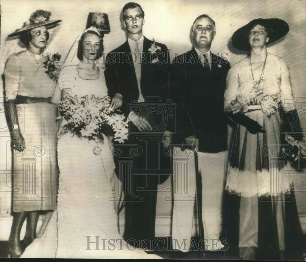 1938 Press Photo President Roosevelt son John Roosevelt Wedding - sba20231- Historic Images