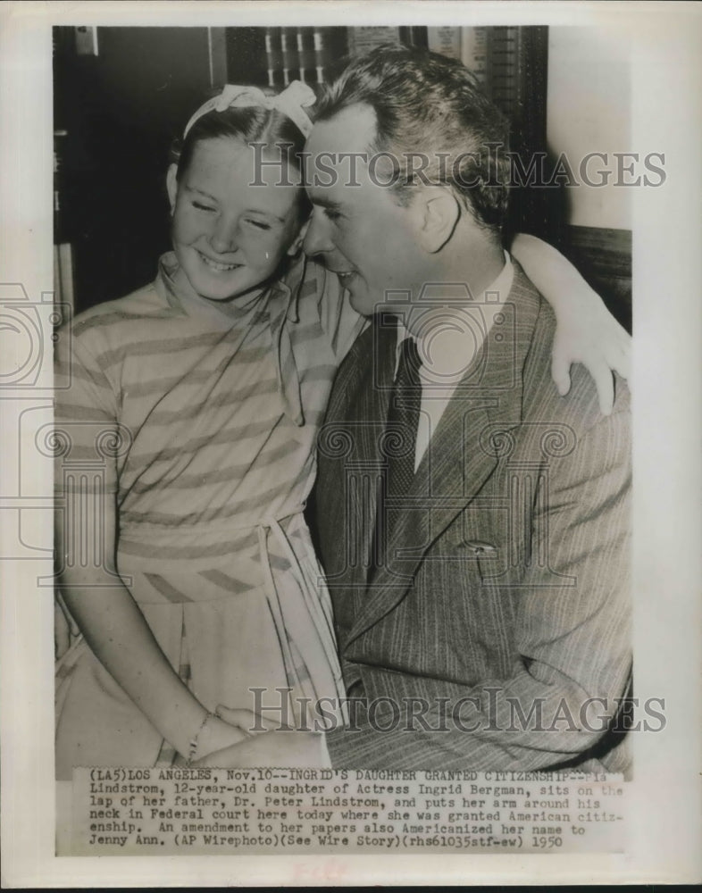 1950 Press Photo Pia Lindstrom daughter of Ingrid Berman &amp; Dr Peter Lindstom- Historic Images