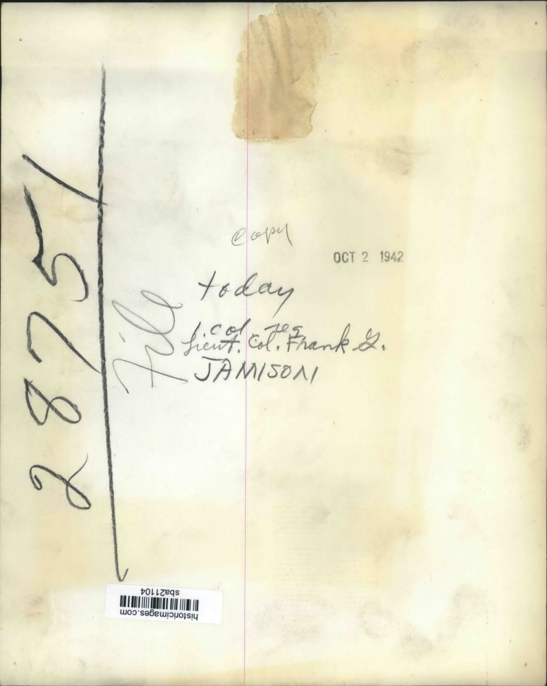 1942 Press Photo Lt. Col. Frank G. Jamison - sba21104