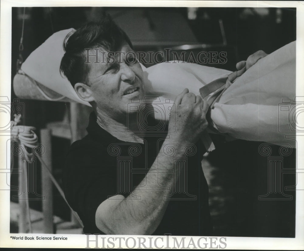 1968 Press Photo Navy Flyer Wally Schirra&#39;s Commands Are Always in the Air- Historic Images