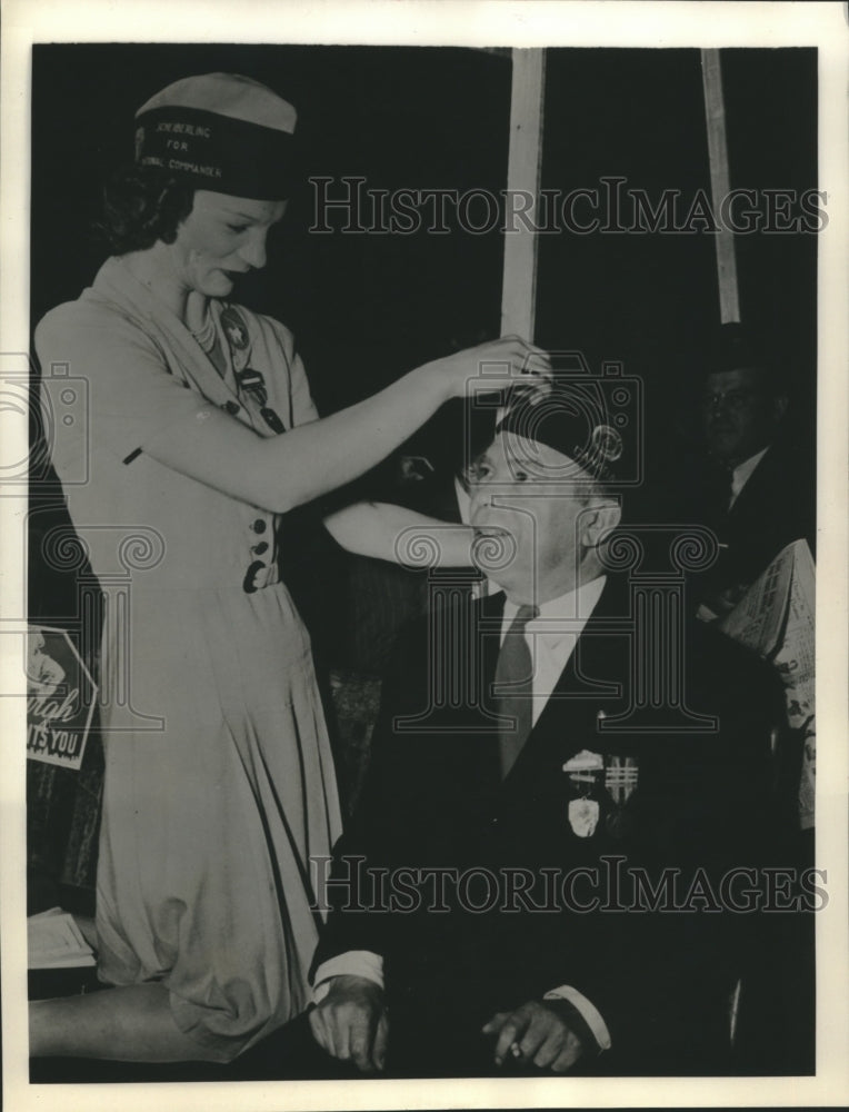1924 Press Photo Louis Cuccia Uncle of Ex-King Attends Legion Convention
