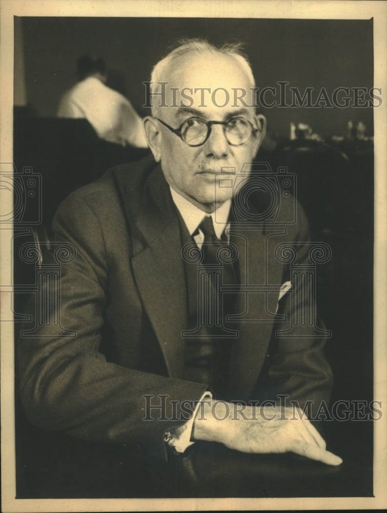 1932 Press Photo Donald F Stewart, Editor of Moose Magazine at trial of JJ Davis