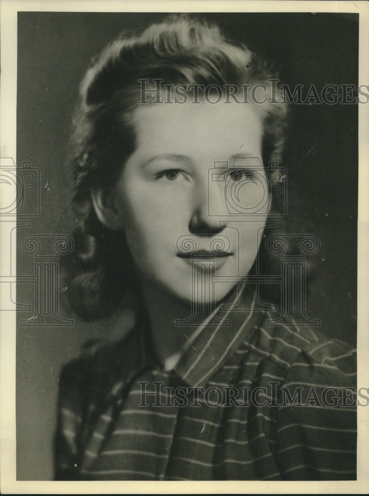 1942 Press Photo Joan Tesch fainted while flying a plane alone finally landed- Historic Images