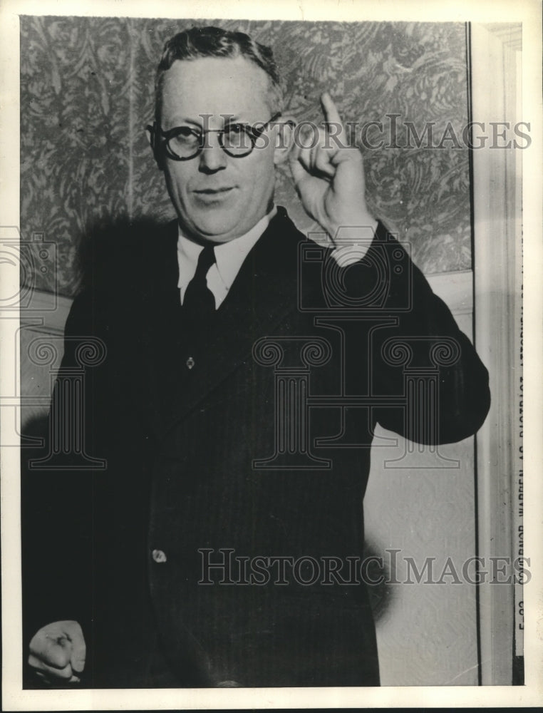 1944 Press Photo Governor Earl Warren of California shown in a 1936 photograph