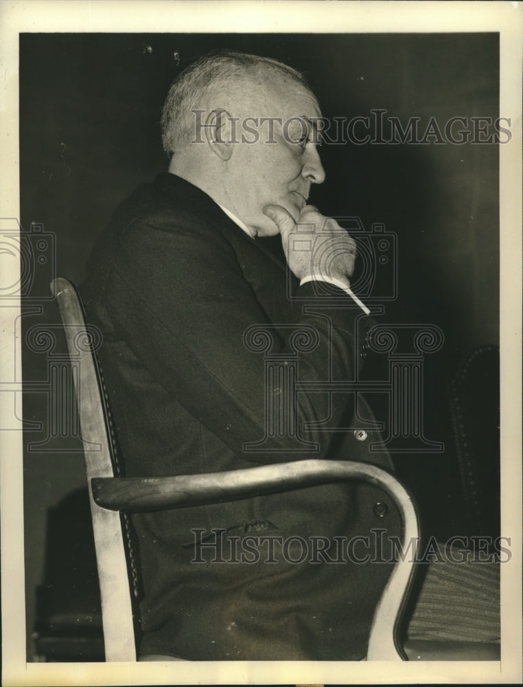 1938 Press Photo John F Royal, VP of National Broadcasting Company, Testifies- Historic Images