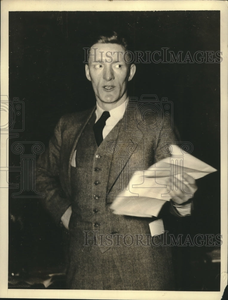 1934 Press Photo Jake Madden rep of Weirton Steel Company in Washington DC